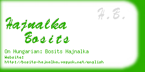 hajnalka bosits business card